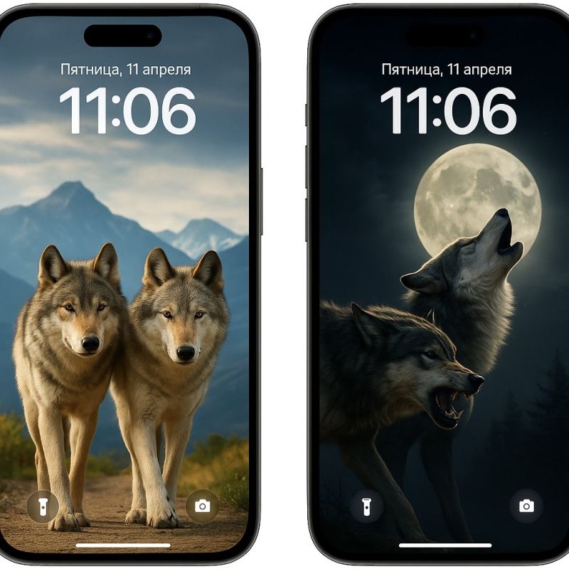 Волки на заставке телефона: глубокий смысл и символика
