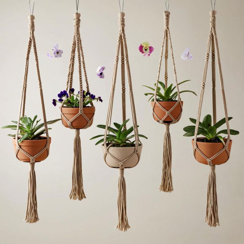 Подвесные кашпо в стиле макраме: как оживить ваш интерьер с помощью зелени