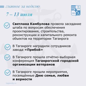 Главные события этой недели в Таганроге