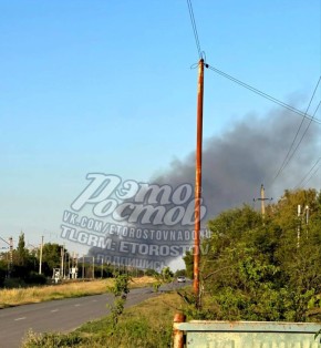 Очевидцы сообщают о крупном пожаре между Батайском и Азовом