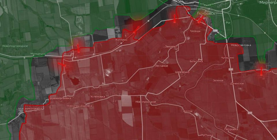 «На Покровском направлении идут бои в окрестностях Мирнограда