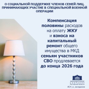 #24_е_заседание_ЗСРО. Депутаты продлили еще на год действие закона «О социальной поддержке членов семей лиц, принимающих участие в специальной военной операции»