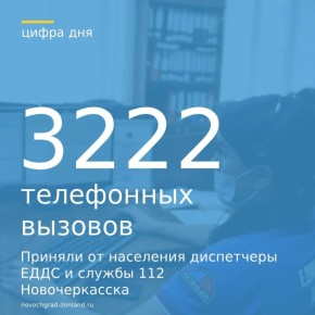 C 13 октября по 19 октября диспетчеры ЕДДС и службы 112 города приняли от населения – 3222 телефонных вызовов
