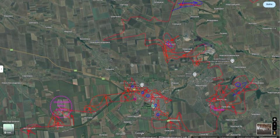 Юрий Подоляка: Покровское направление на утро 25.10.25: Мирноград — шахта №5 (и не только)