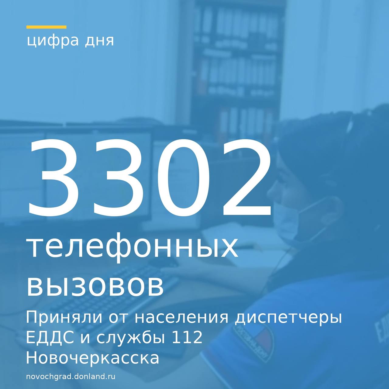 C 20 октября по 26 октября диспетчеры ЕДДС и службы 112 города приняли от населения – 3302 телефонных вызовов