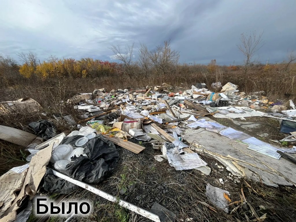 В Шахтах нарушитель вывез свалочный очаг из природной зоны