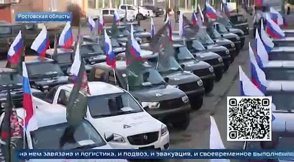 Более полусотни новых автомобилей отправили на передовую из Ростовской области