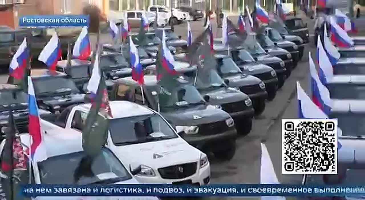 Более полусотни новых автомобилей отправили на передовую из Ростовской области