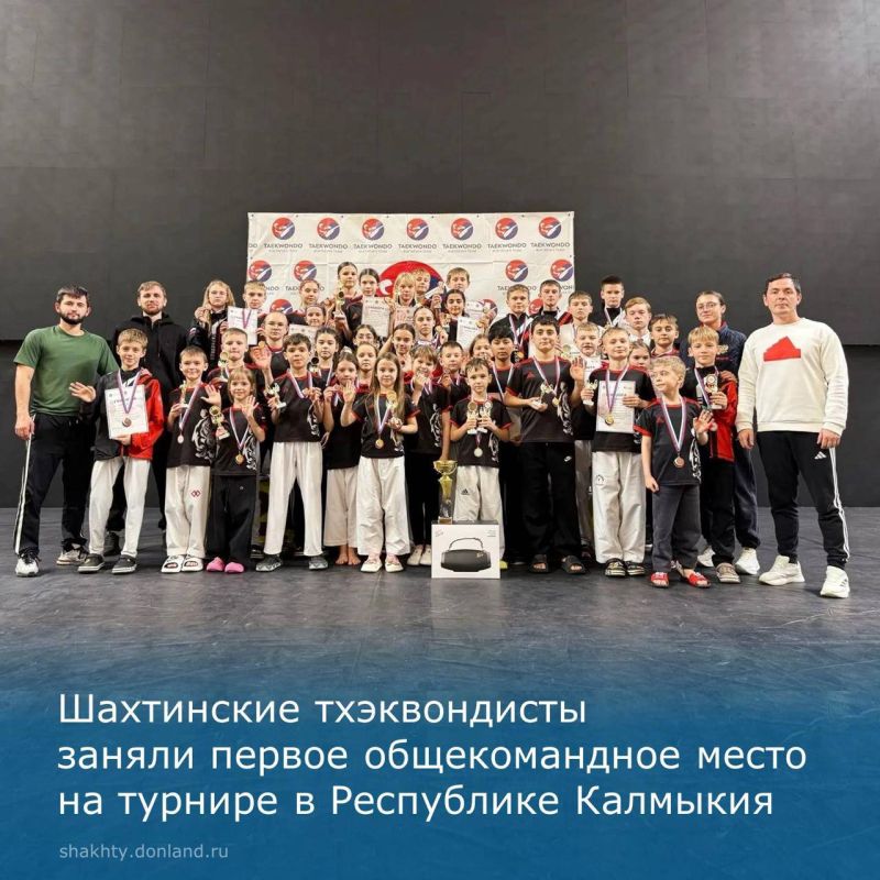 Шахтинские тхэквондисты заняли первое общекомандное место на турнире в Республике Калмыкия