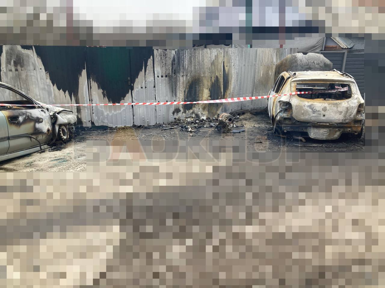 Две машины сгорели дотла из-за нападения ВСУ на Ростов