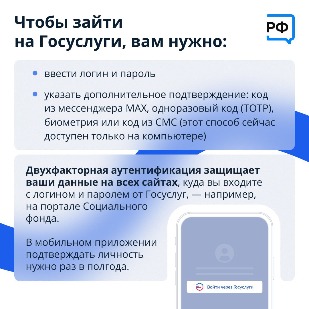 На Госуслугах все пользователи обязательно проходят двухфакторную аутентификацию — подтверждают вход двумя способами На Госуслугах все пользователи обязательно проходят двухфакторную аутентификацию — подтверждают вход двумя способами