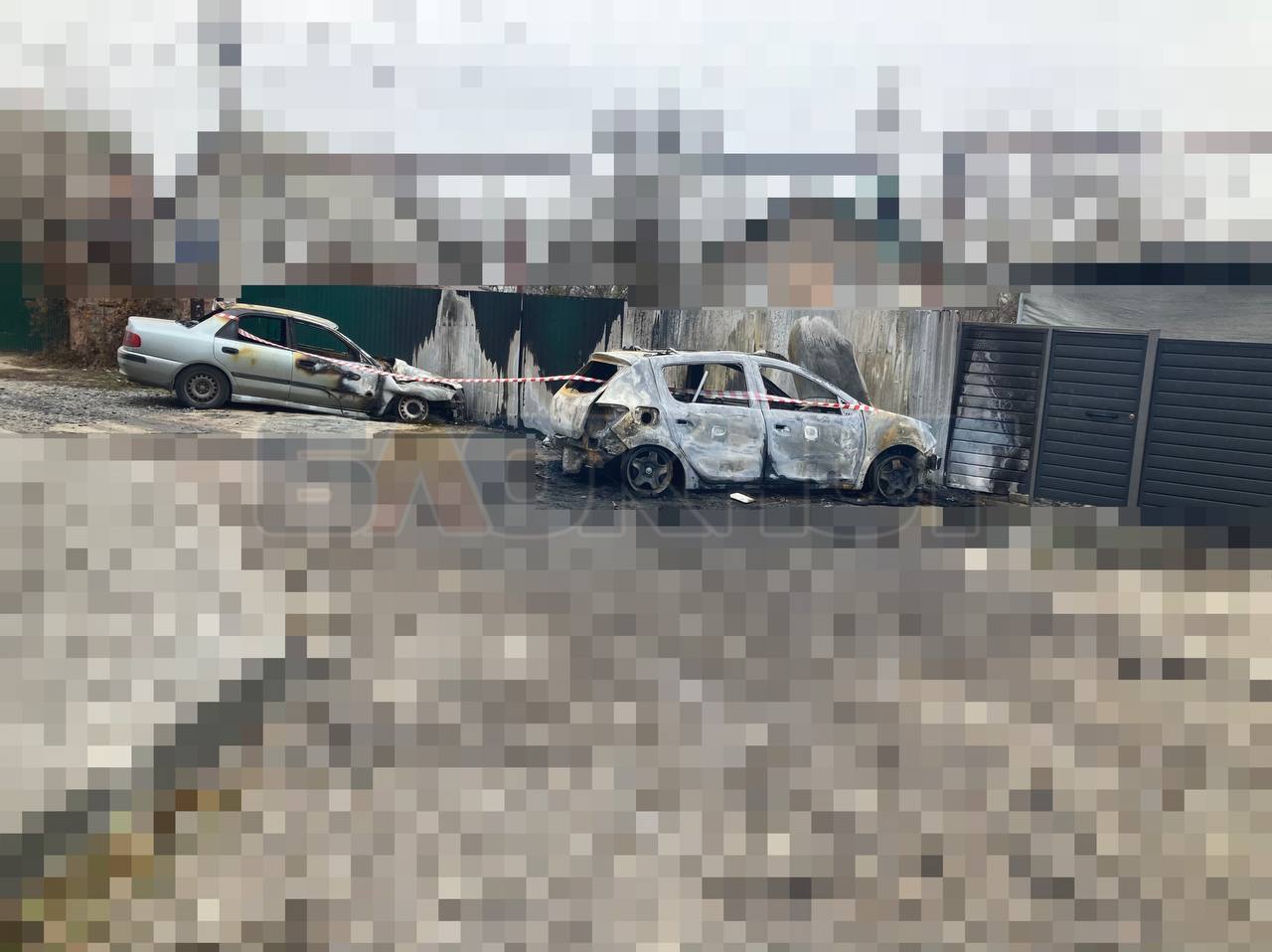 Две машины сгорели дотла из-за нападения ВСУ на Ростов Две машины сгорели дотла из-за нападения ВСУ на Ростов