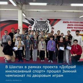 В Шахтах прошел Зимний чемпионат 2025 года по дворовым играм и адаптивному тхэквондо