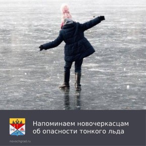 Напоминаем новочеркасцам об опасности тонкого льда