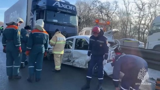 Четыре человека погибли и еще двое пострадали в ДТП в Ростовской области, где на трассе М-4 «Дон» грузовик протаранил пять легковушек