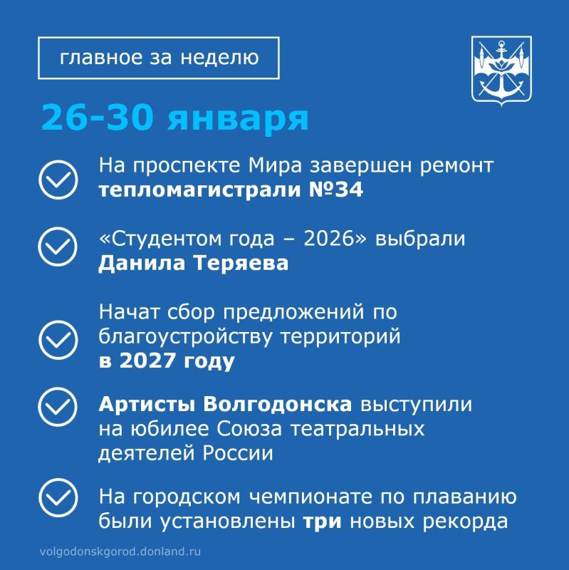 Главные события, произошедшие за последнюю неделю - в нашей рубрике
