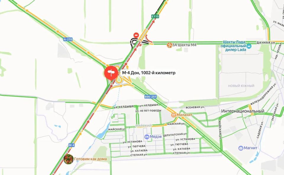 Пробка сковала еще одно направление трассы М-4 «Дон»