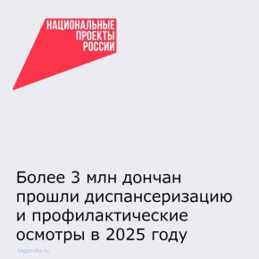 На Дону более 3 миллионов взрослых и детей прошли диспансеризацию и профилактические осмотры в 2025 году