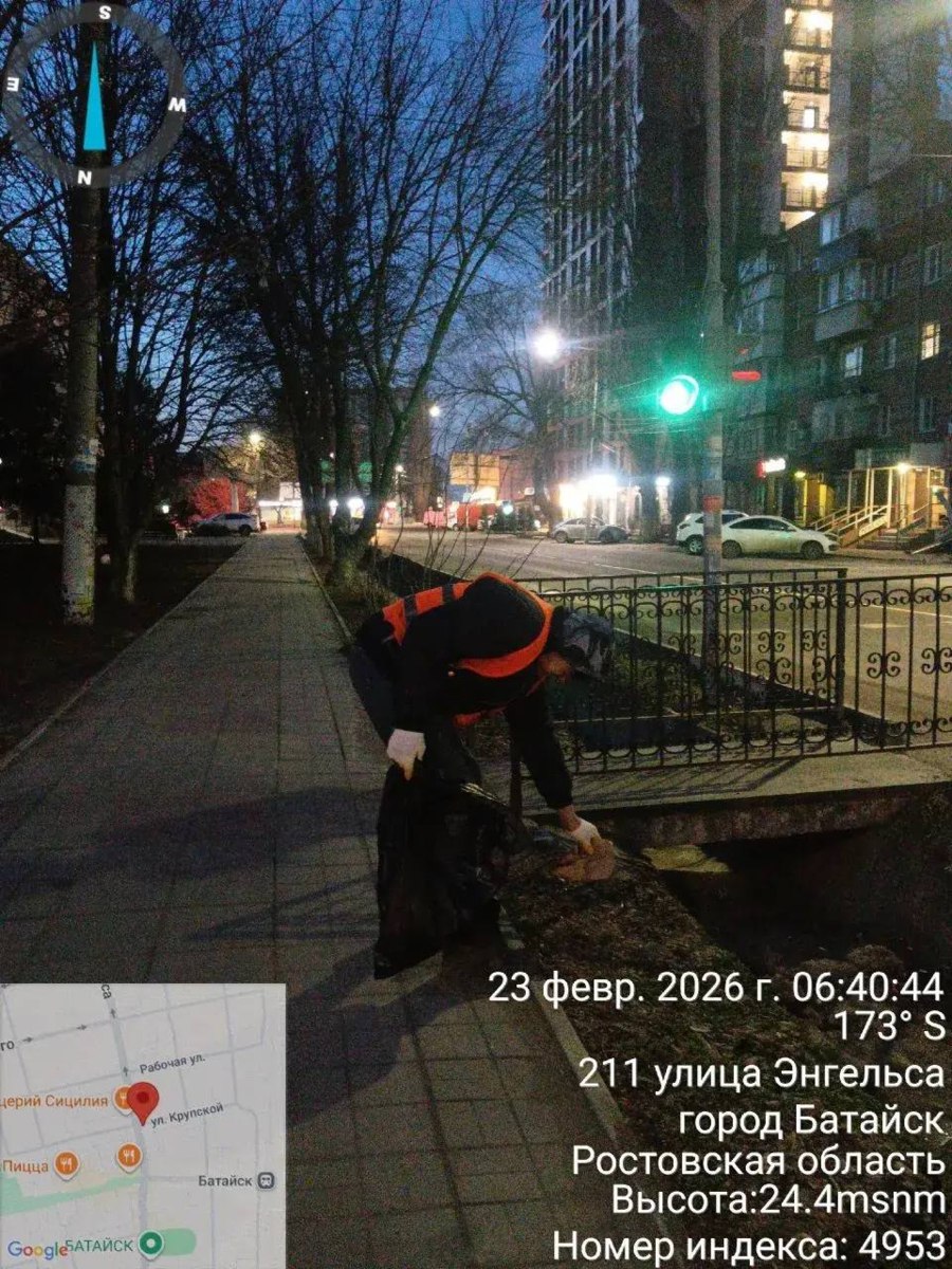 Уборка улиц Батайска — работа без выходных