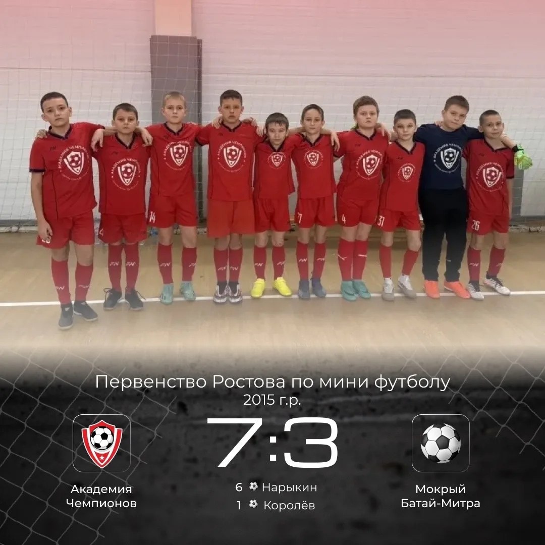 «Академия Чемпионов» привезла домой три победы с Первенства Ростова по минифутболу «Академия Чемпионов» привезла домой три победы с Первенства Ростова по минифутболу