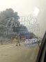 Сильный пожар начался после жесткой аварии на трассе "Ростов-Таганрог"