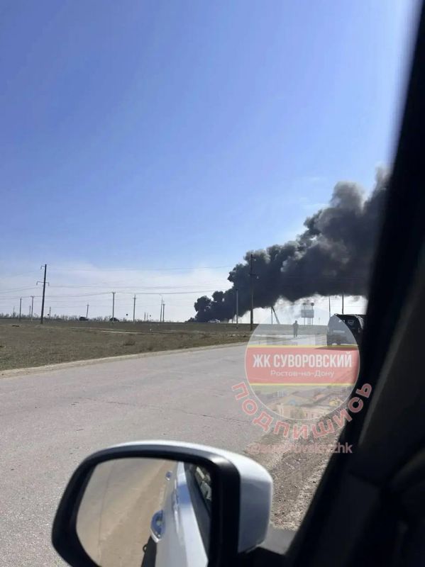 Под Ростовом вспыхнул крупный пожар, сообщают очевидцы