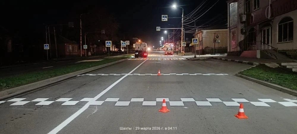 Восстановление дорожной разметки на основных улицах города Восстановление дорожной разметки на основных улицах города