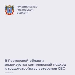 На заседании межведомственной комиссии по координации оказания соцподдержки и помощи участникам спецоперации и членам их семей при губернаторе Ростовской области обсудили вопросы адаптации и трудоустройства ветеранов СВО
