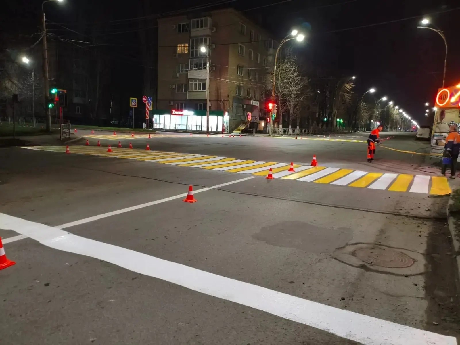 Восстановление дорожной разметки на основных улицах города