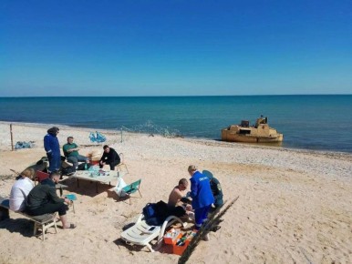 Сергей Мардан: В Азовском море (которое внутреннее море России) недалеко от Геническа затонул сухогруз типа «Волга-Балт» с грузом пшеницы на борту