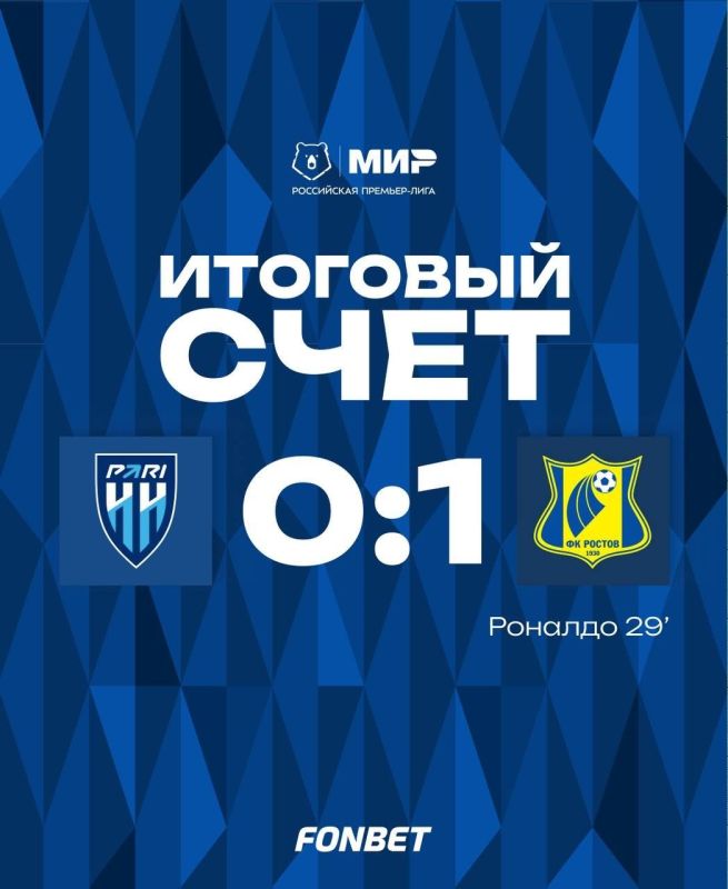 ФК "Ростов" победил ФК "Пари НН"