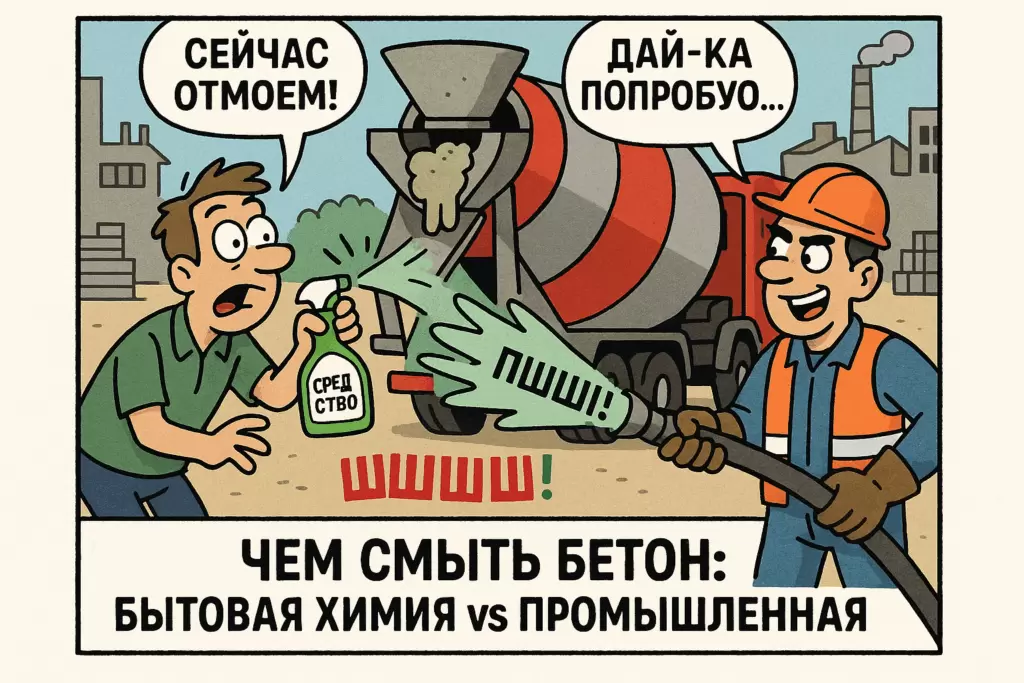 Как эффективно удалить бетонные загрязнения: бытовая химия против промышленных решений