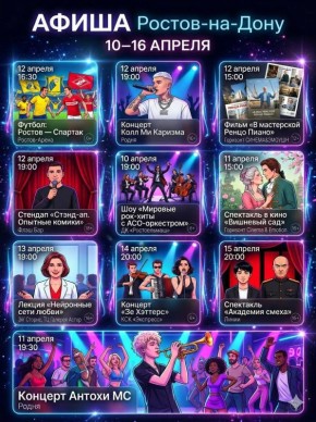 Собрали для вас самые классные мероприятия на выходные и начало следующей недели — концерты, театр, спорт и мероприятия для всей семьи