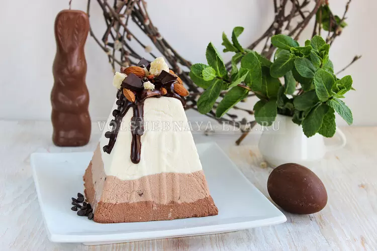 Сочетание трёх шоколадных наслаждений: как приготовить шоколадную творожную пасху без выпечки