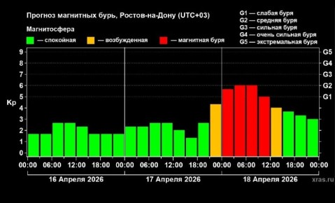 Мощная магнитная буря накроет Ростов в выходные
