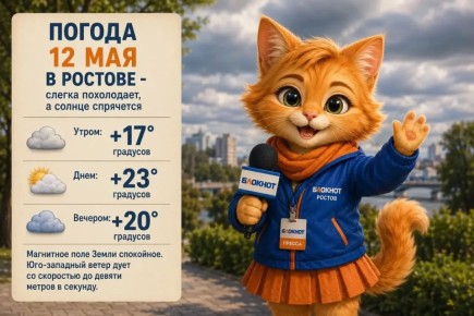 Погода 12 мая в Ростове - слегка похолодает, а солнце спрячется