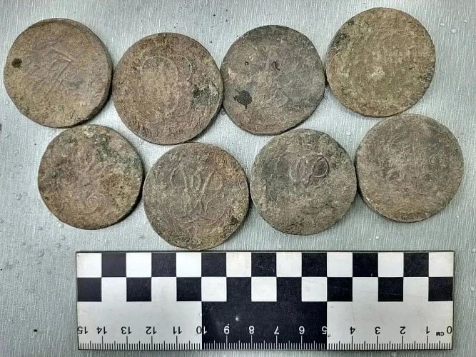 В Старочеркасской нашли старинные монеты XVIII века В Старочеркасской нашли старинные монеты XVIII века