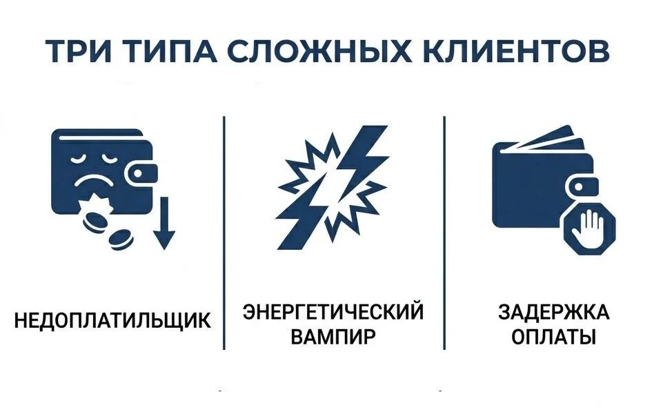 Три типа трудных клиентов, которые тянут на дно