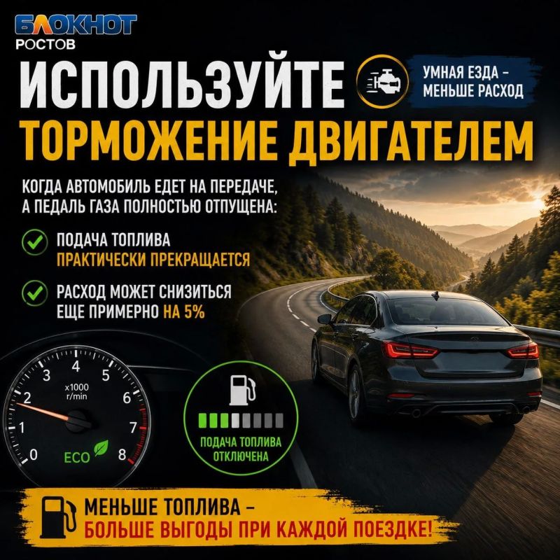 «Можно экономить до 25% топлива»: автоэксперт рассказал ростовчанам, как реже заезжать на заправку «Можно экономить до 25% топлива»: автоэксперт рассказал ростовчанам, как реже заезжать на заправку