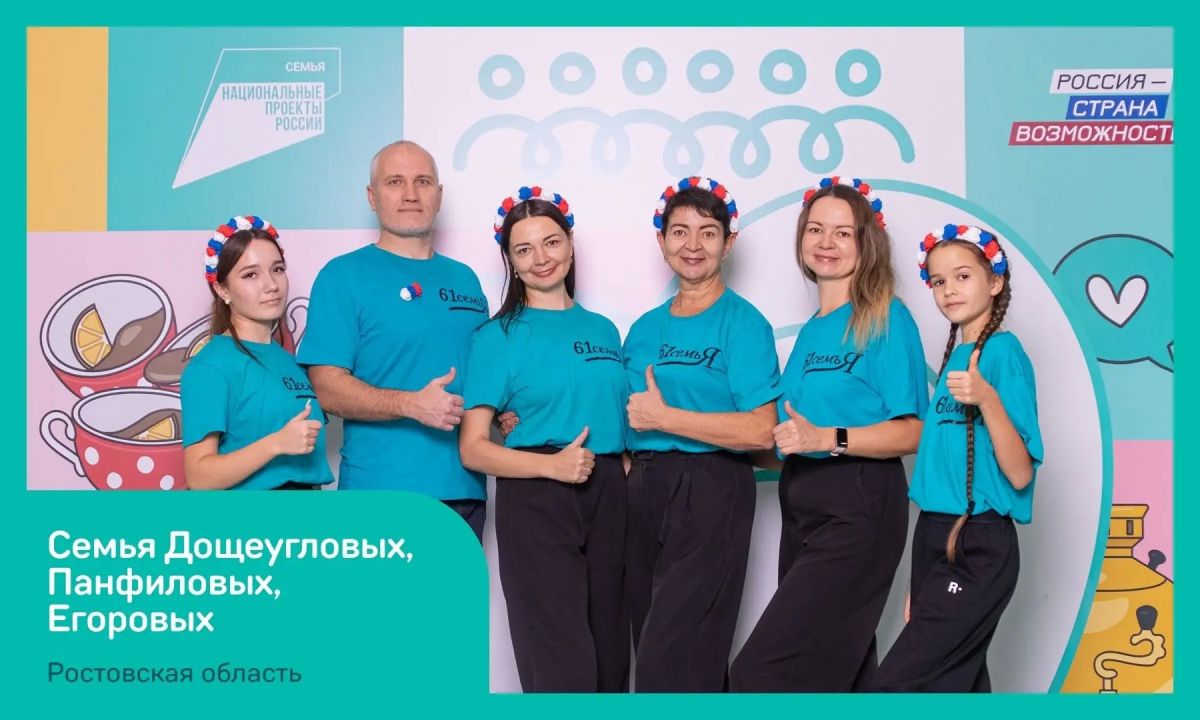 Три семьи из Ростовской области вышли в финал конкурса «Это у нас семейное» платформы «Россия — страна возможностей» Три семьи из Ростовской области вышли в финал конкурса «Это у нас семейное» платформы «Россия — страна возможностей»