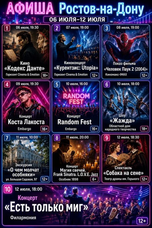 6 июля, кино «Кодекс Данте», 18+
