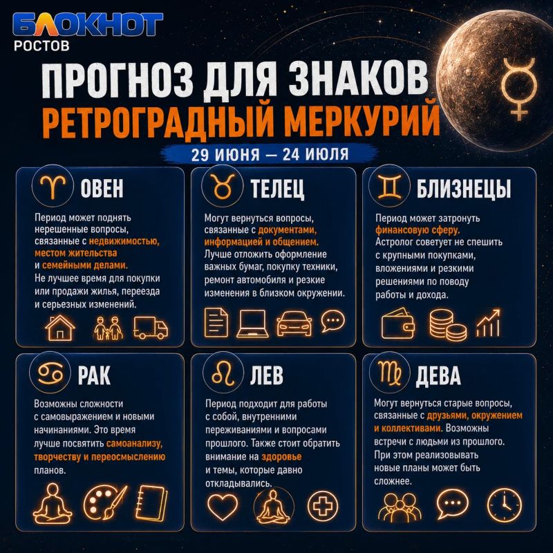 Бывшие вернутся, техника начнет чудить, а планы могут сорваться: ретроградный Меркурий снова с нами Бывшие вернутся, техника начнет чудить, а планы могут сорваться: ретроградный Меркурий снова с нами