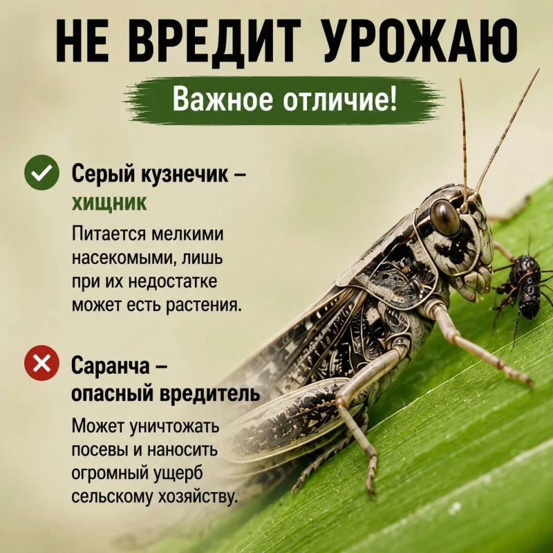 Паника из-за саранчи в Ростовской области: как за секунду отличить опасного вредителя от безобидного насекомого Паника из-за саранчи в Ростовской области: как за секунду отличить опасного вредителя от безобидного насекомого