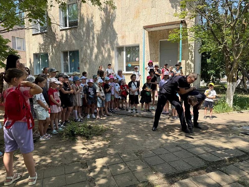 Полицейские Волгодонска провели познавательную встречу с воспитанниками пришкольного лагеря Полицейские Волгодонска провели познавательную встречу с воспитанниками пришкольного лагеря