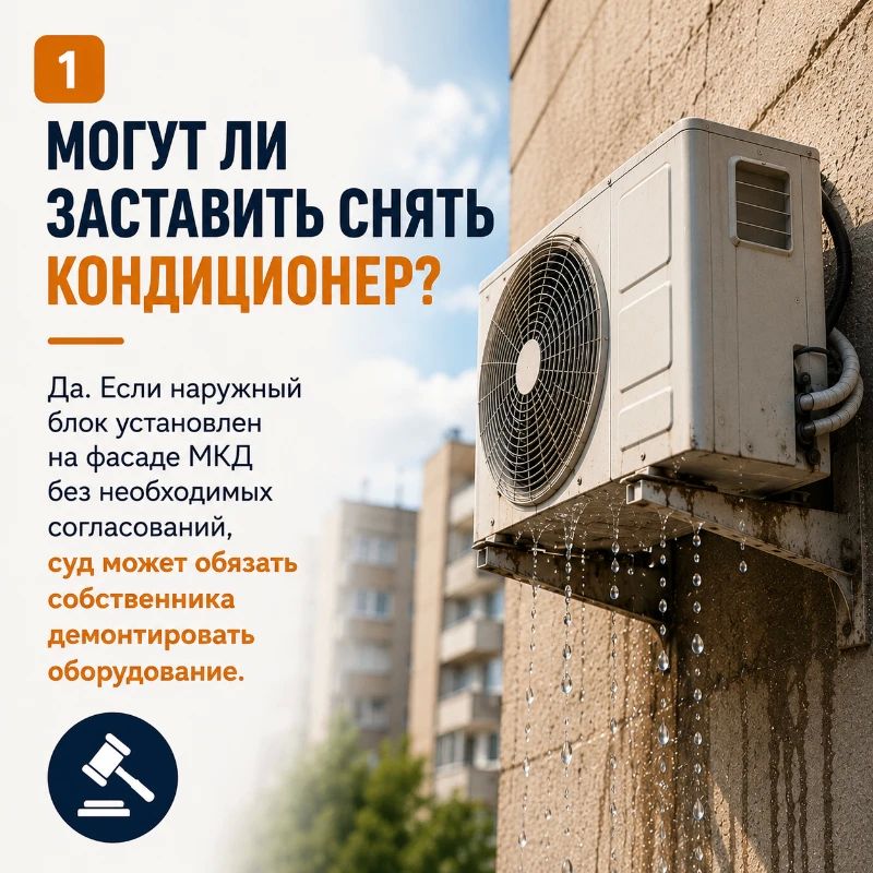 Грозят судом за то, что капает: когда дончан могут заставить демонтировать кондиционер