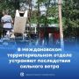 В Шахтах оперативно устраняют последствия падения дерева