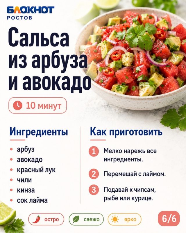 Не только с фетой: пять необычных и простых блюд с арбузом от «Блокнот Ростов» Не только с фетой: пять необычных и простых блюд с арбузом от «Блокнот Ростов»