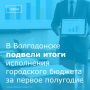 В Администрации города подвели итоги исполнения городского бюджета за первое полугодие