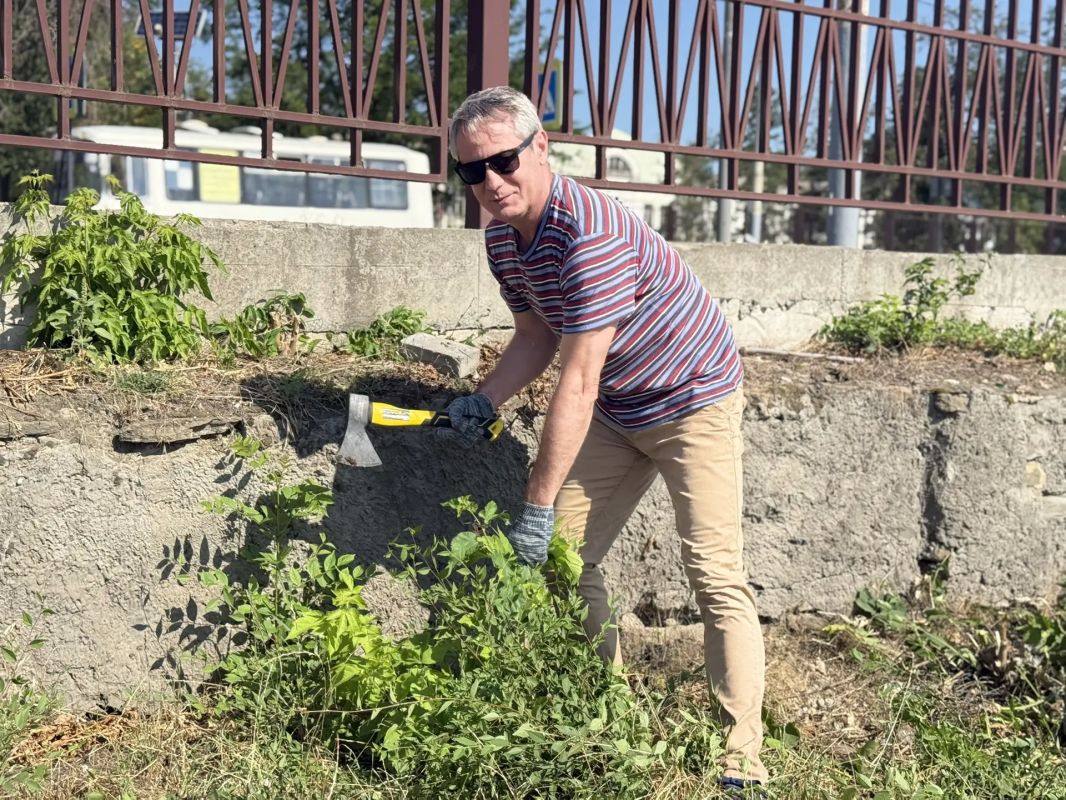 В Александровском парке убрали поросль на городском субботнике В Александровском парке убрали поросль на городском субботнике
