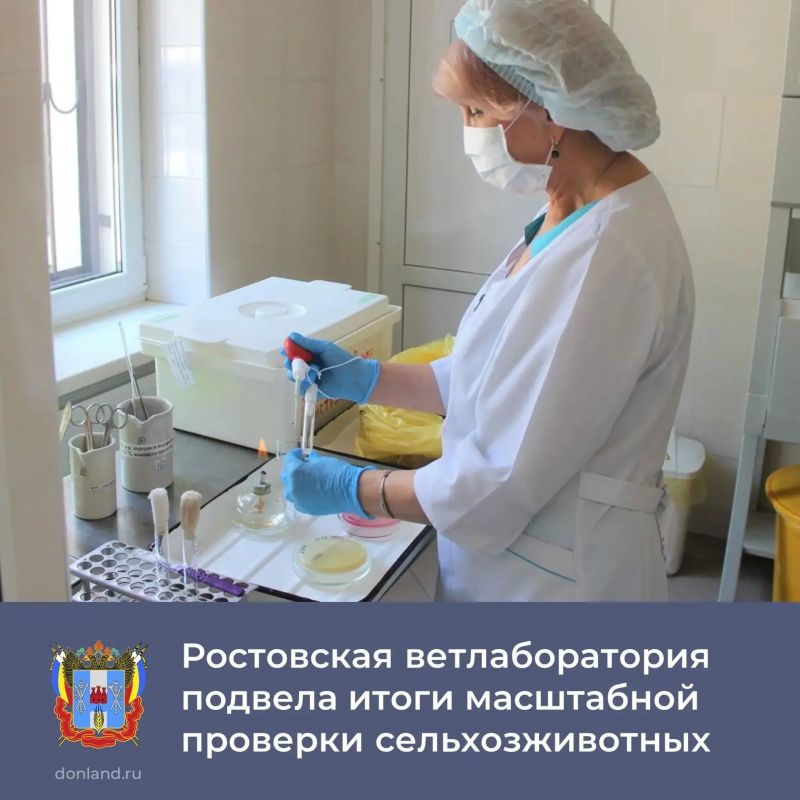 В первом полугодии 2026 года Ростовская областная ветеринарная лаборатория провела более 212 тысяч исследований биоматериала сельхозживотных и птицы в рамках противоэпизоотических мероприятий